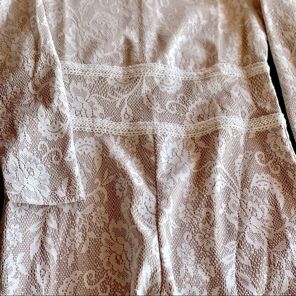 Bella Erá White Ecru Jumpsuit In Embroidered Lace - Picture 12 of 12